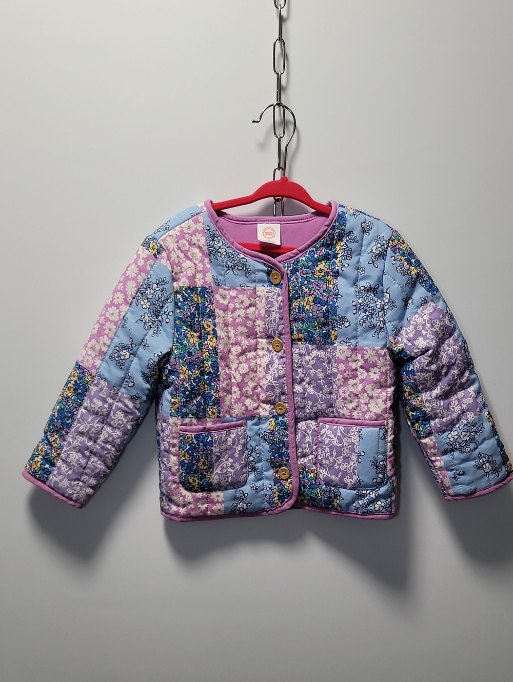 wonder nation Quilted Patchwork Jacket - Purple & Blue
